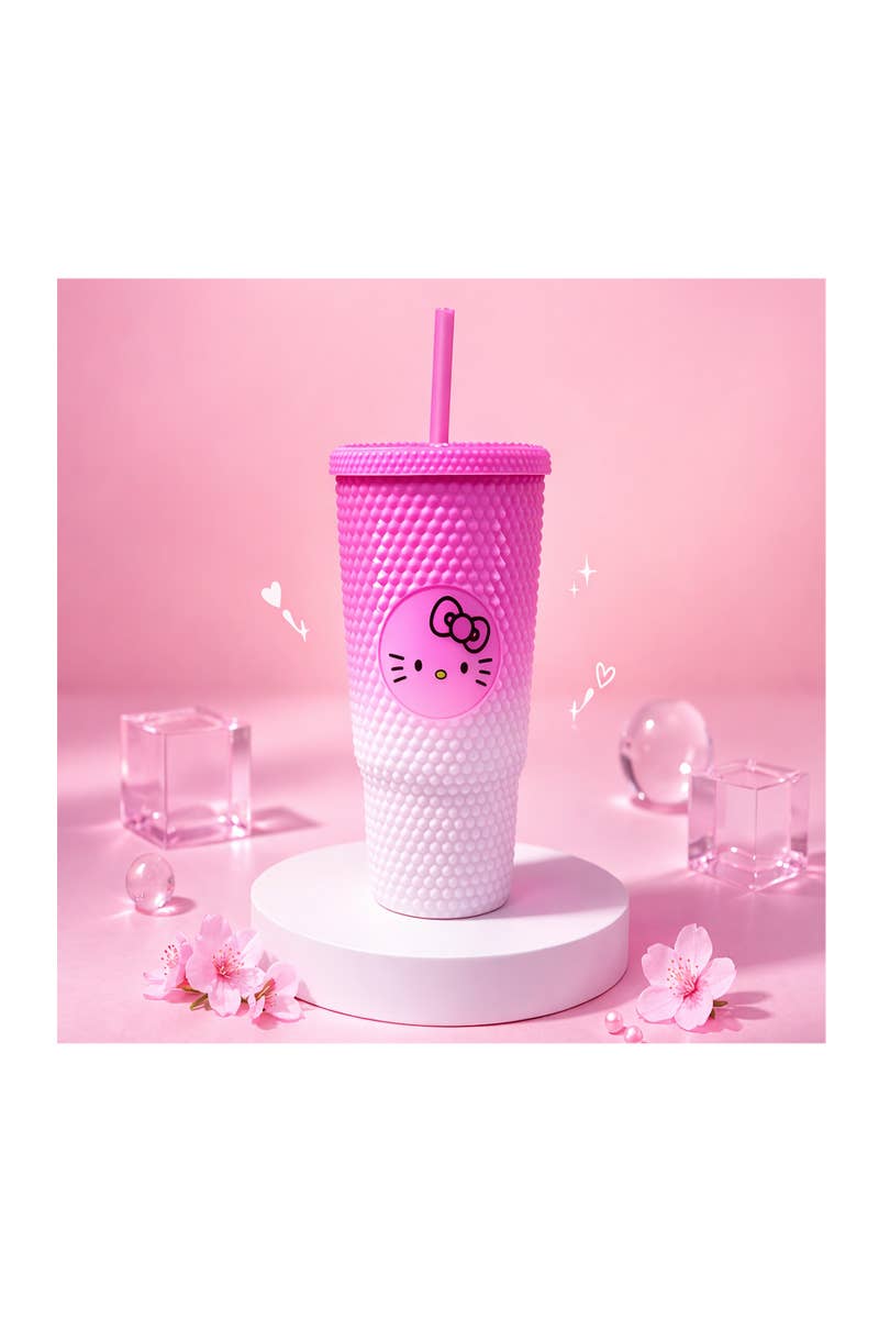 Hello Kitty Pink Ombre Tumbler Cup