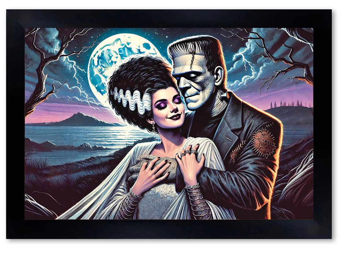 MOONLIGHT LOVE - Monster Art Print 18x12 Unframed or Framed