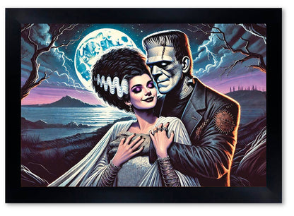 MOONLIGHT LOVE - Monster Art Print 18x12 Unframed or Framed